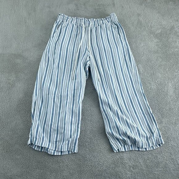 LOFT Pants - Loft Womens Striped Elastic Waist Lyocell Pants MP Size 0572